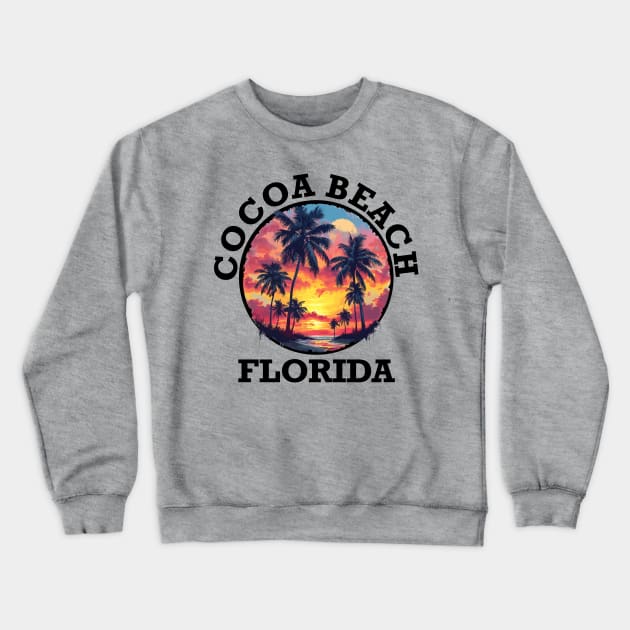 Cocoa Beach Florida Crewneck Sweatshirt by VelvetRoom